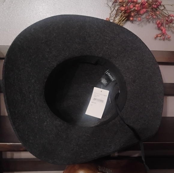 Phenix Wool Adjustable Band Dark Heather Gray Fedora NWT - Picture 6 of 13